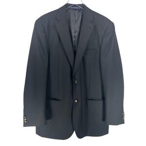 Dockers Black Two Button Single Vent Suit Jacket Blazer Sport Coat Size 42 L‎